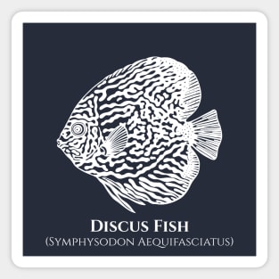 Discus Fish with Common and Scientific Names - aquarium lovers design Magnet